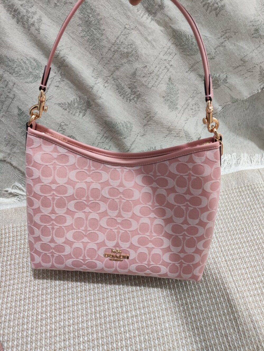 Coach Pink Tote Bag (Crossbody-Compatible)